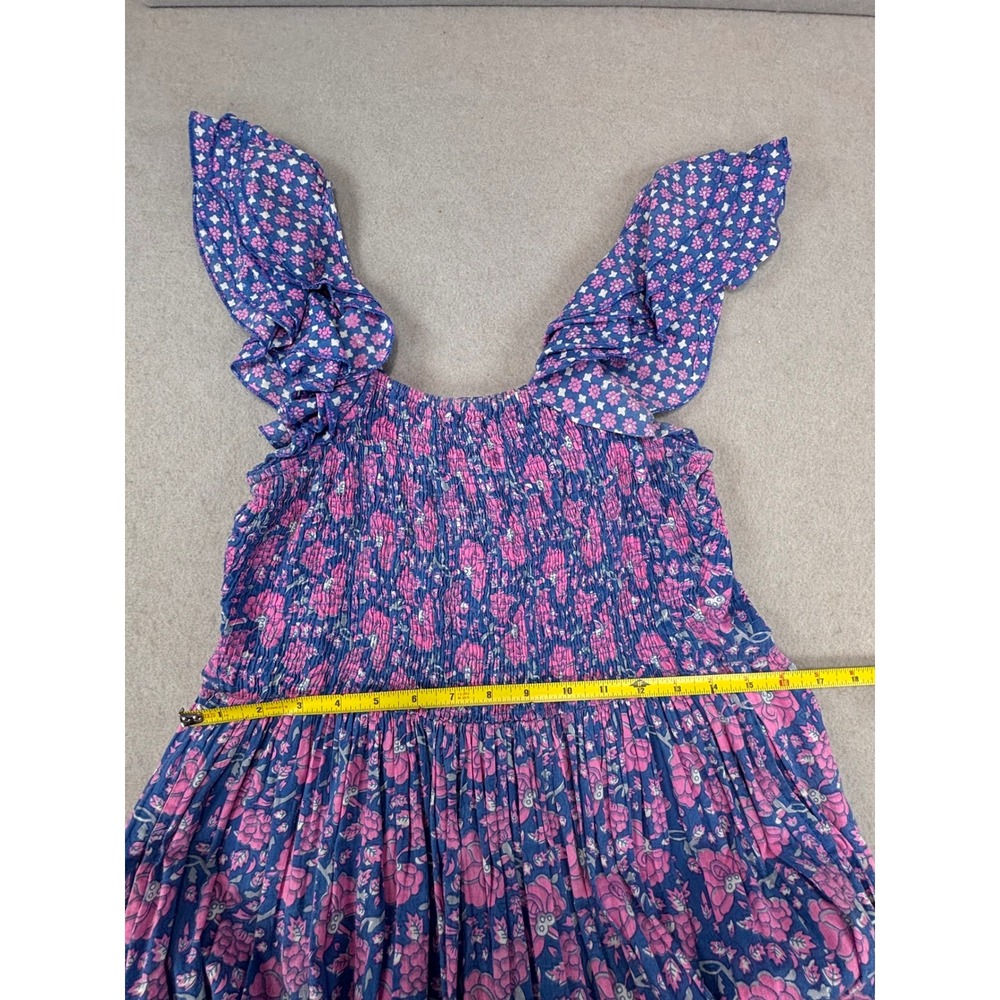 Mille Resort & Travel Olympia Dress Carnaby Floral XS Smocked‎ Ruffle pockets - Picture 8 of 11